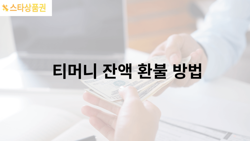 티머?잔액 환불 방법